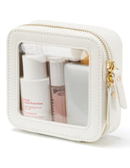 Popvibe small cosmetic bag with clear panel for quick access to essentials