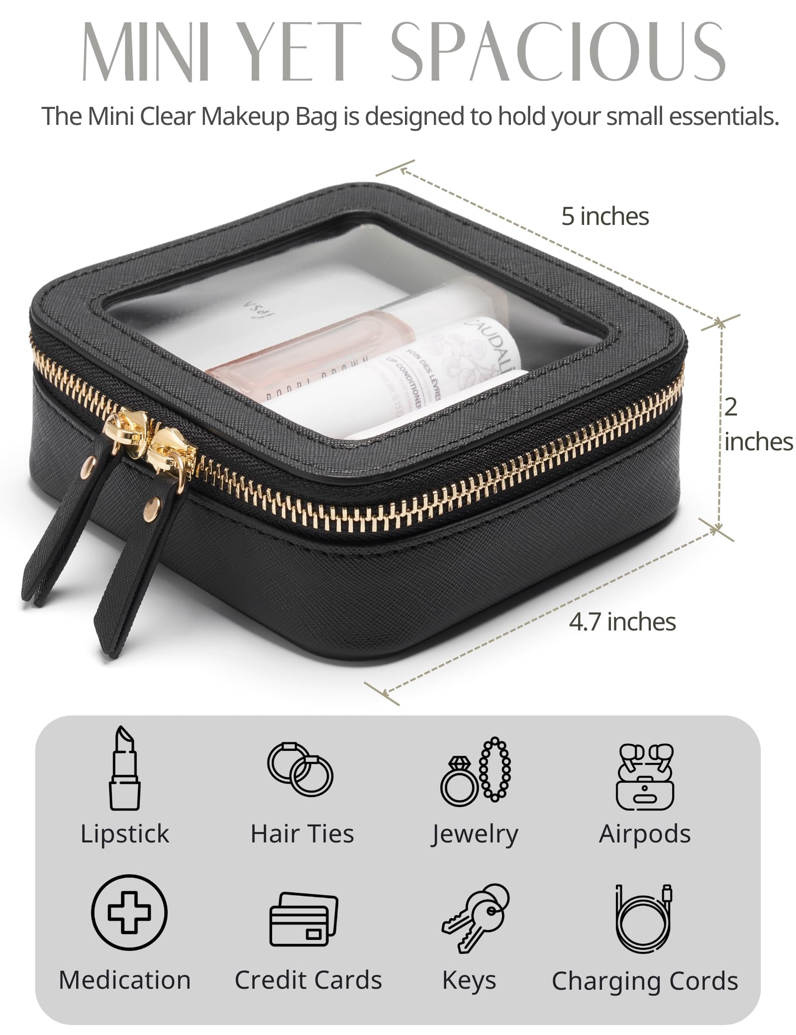 Popvibe versatile bag use shows jewelry, tech, or stationery storage