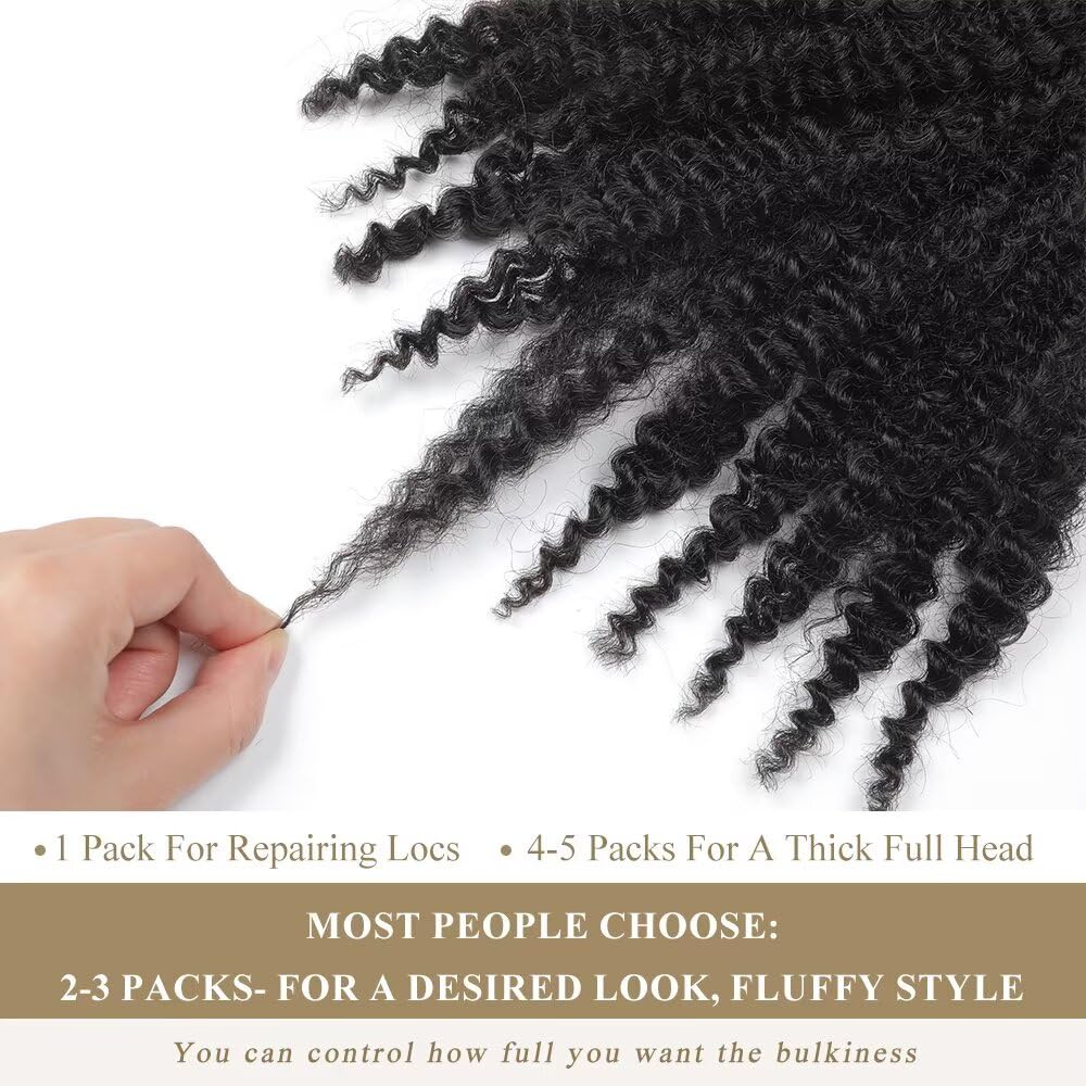 Popway Marley twist 14-inch bundle adds textured volume for protective styling.