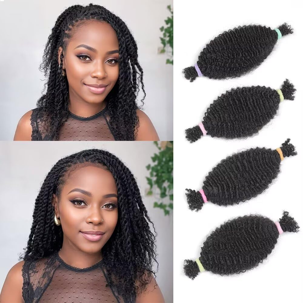 Popway Spring Twist Afro Kinkys 14-inch bundle with natural texture for effortless styling.