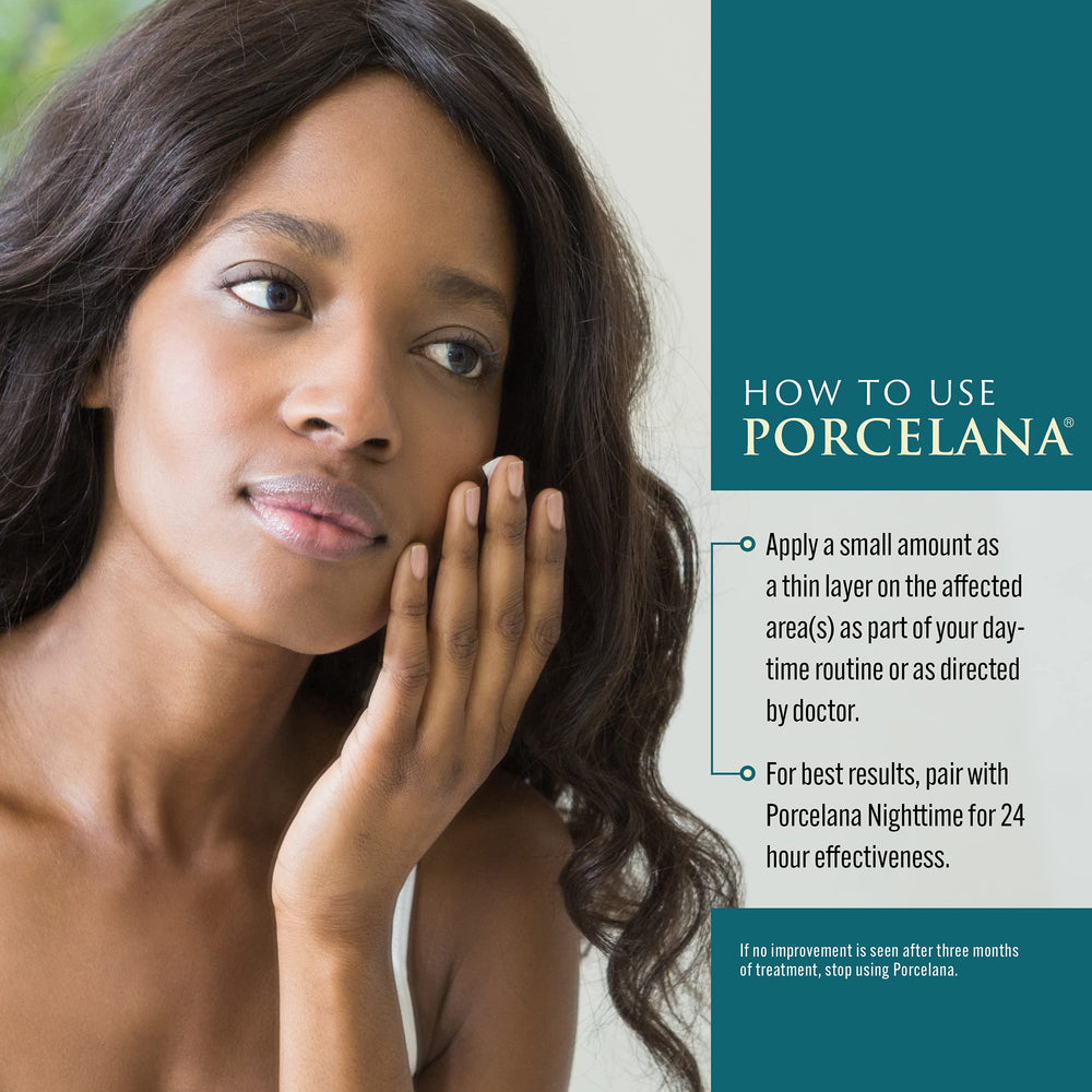 Porcelana skin-brightening effect yielding an even tone