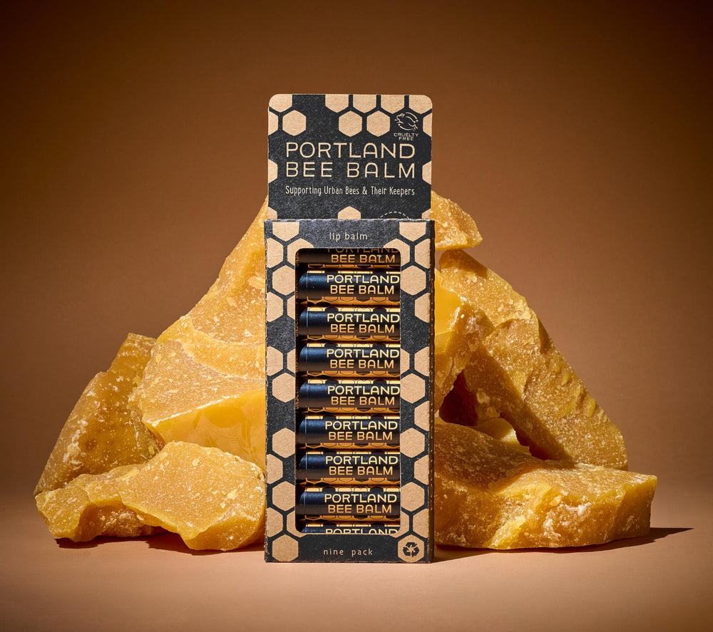 Cruelty-free logo displayed on Portland Bee Balm packaging.