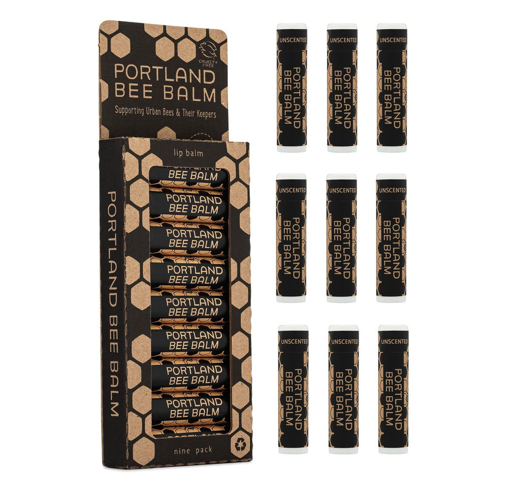 Portland Bee Balm unscented lip balm tube for daily dry-lip protection.