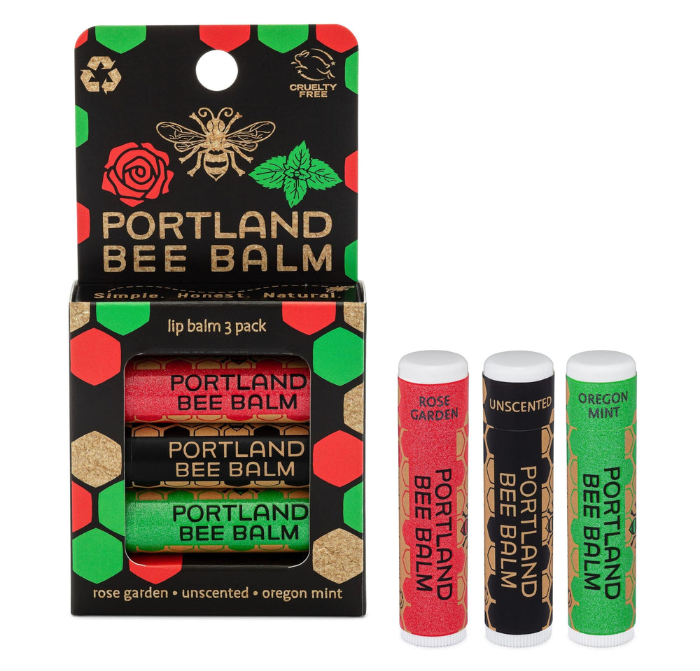 Portland Bee Balm unscented lip balm tube for everyday moisture.