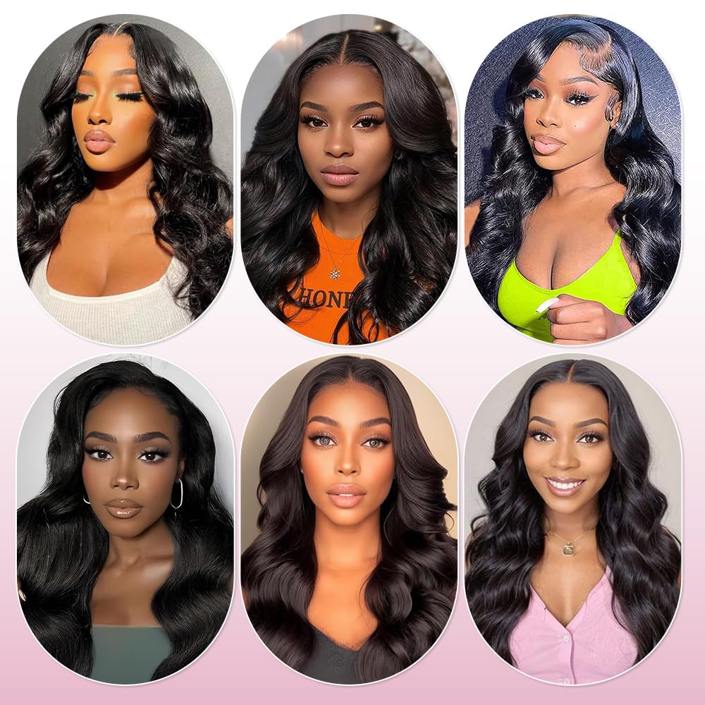 Poshbash 12-inch body wave closure closeup for styling variety.