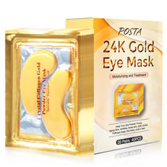 POSTA 24K Gold Eye Mask packaging: premium at-home spa treatment