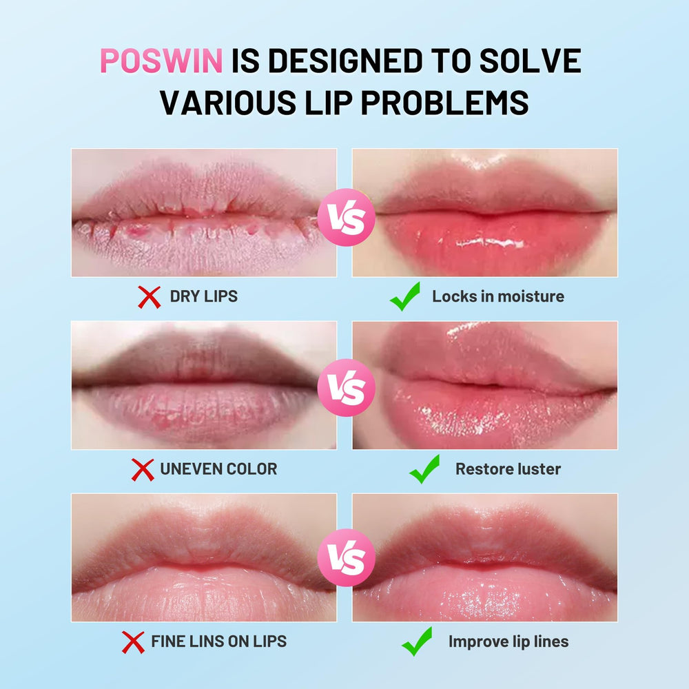POSWIN Lip Sleeping Mask texture close-up highlights deep conditioning.