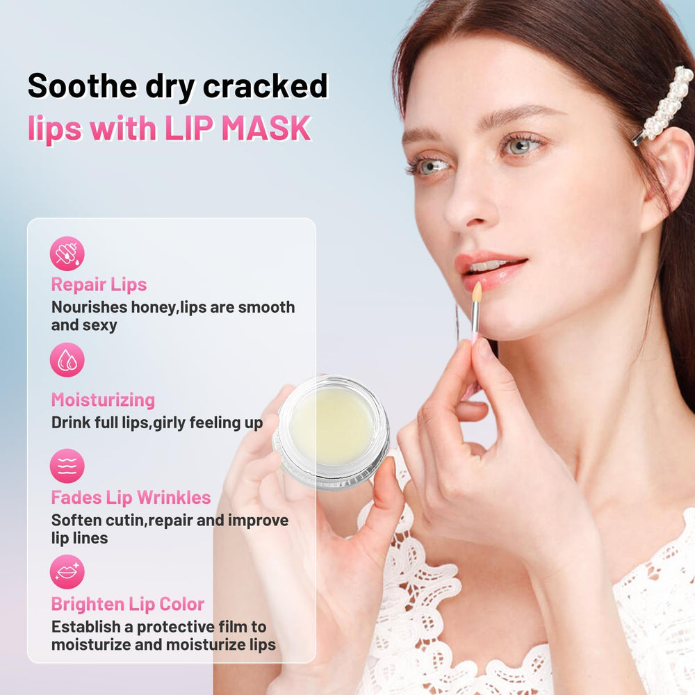 POSWIN Lip Sleeping Mask tube application shows easy nightly use for moisturized lips.