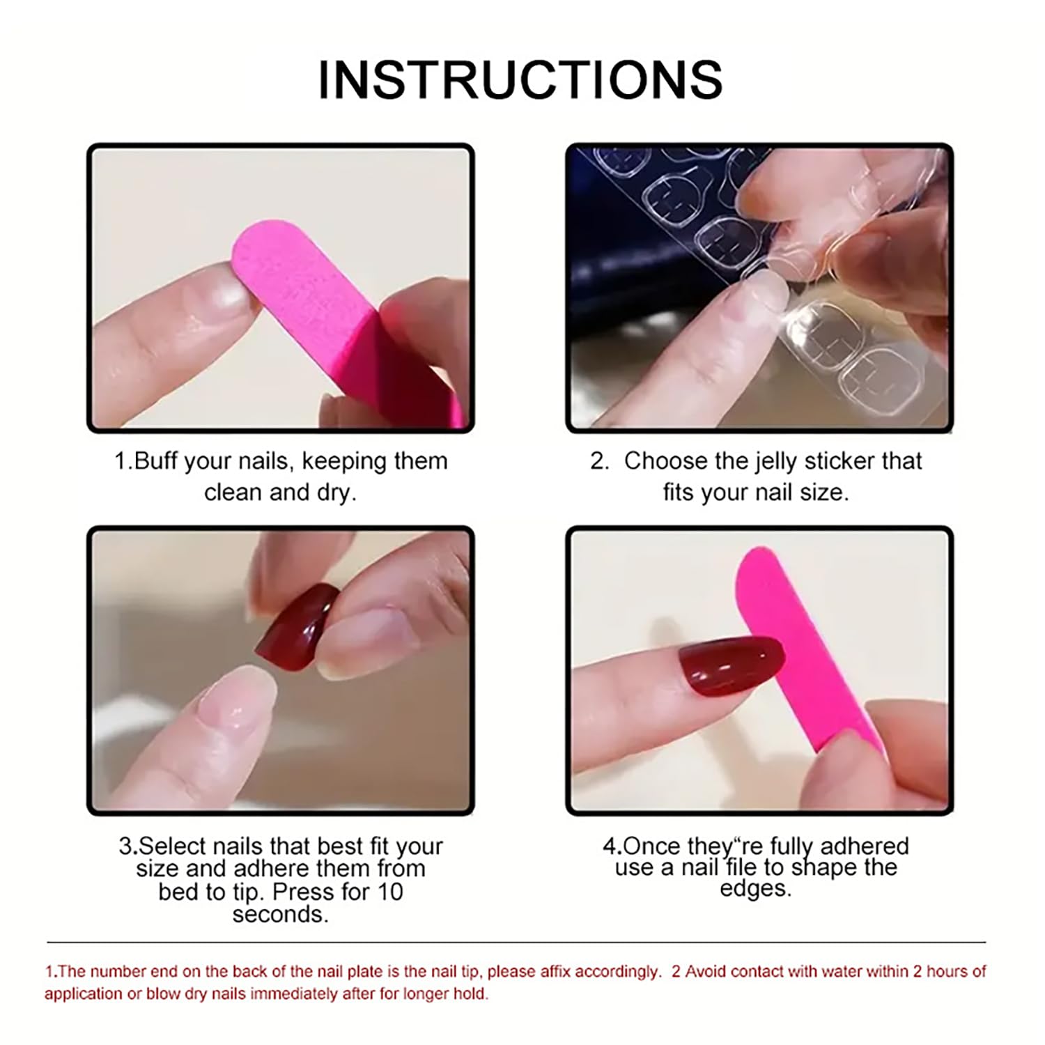 Posyofet included files and sticks simplify nail prep and shaping.