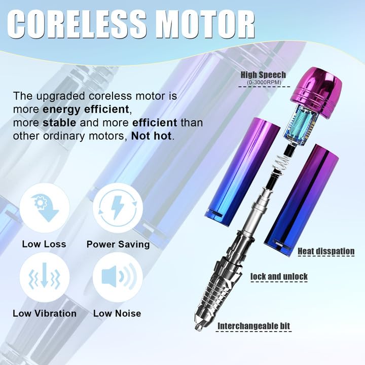 Pourcare nail drill travel-friendly design fits bags and airports.