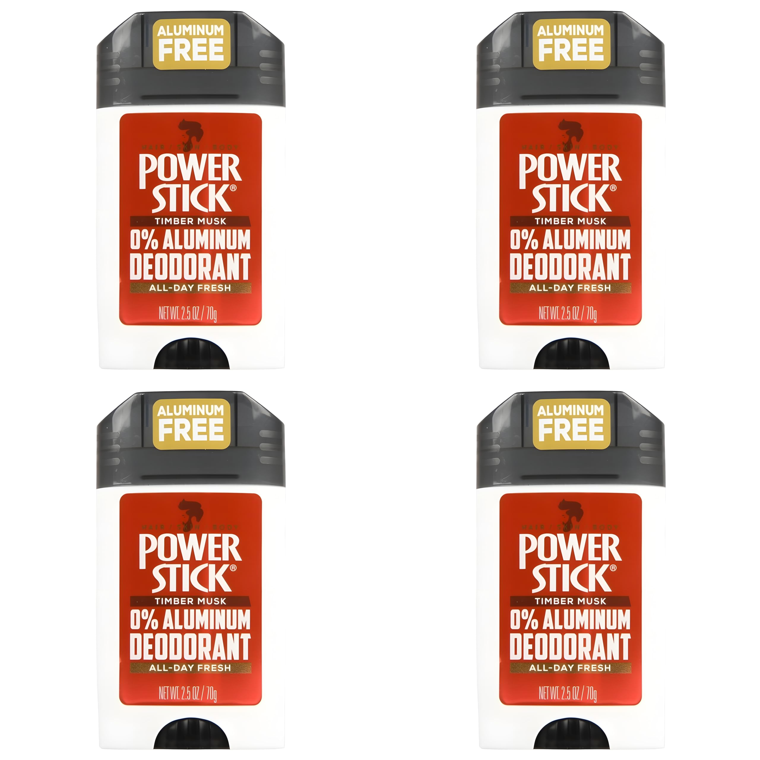 Power Stick Timber Musk deodorant stick top view highlighting compact design for travel.