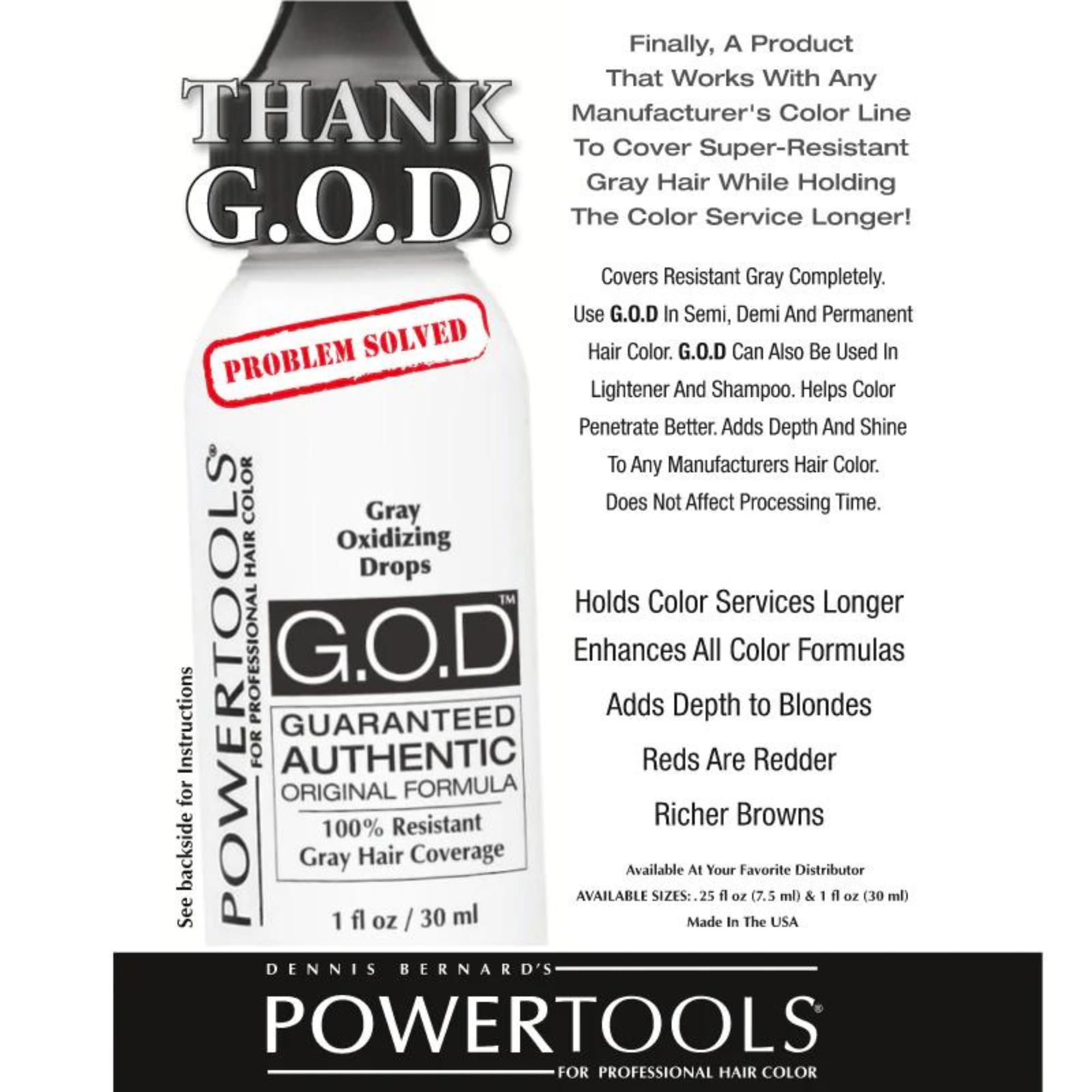 POWERTOOLS Gray Oxidizing Drops color swirl reveals buildable depth across strands