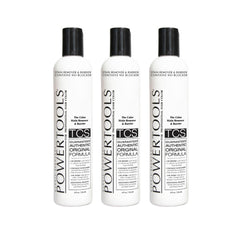 POWERTOOLS TCS barrier cream being applied to skin to prevent hair color staining.