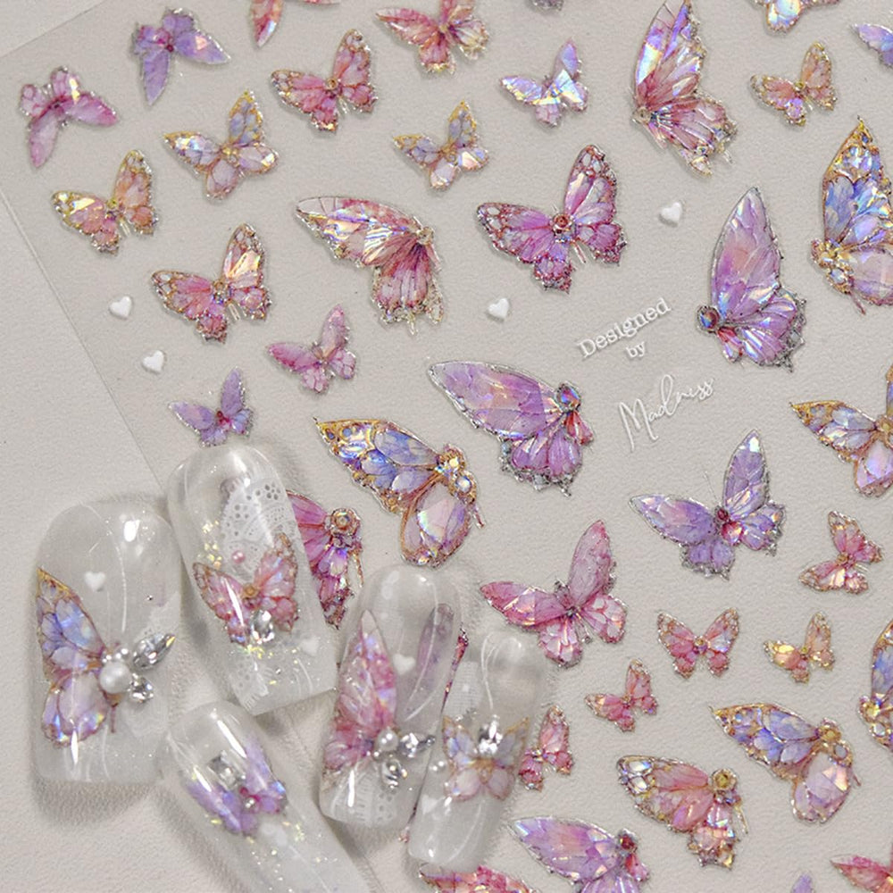 POWPOP 3D embossed nail art sticker creates a lifelike raised texture