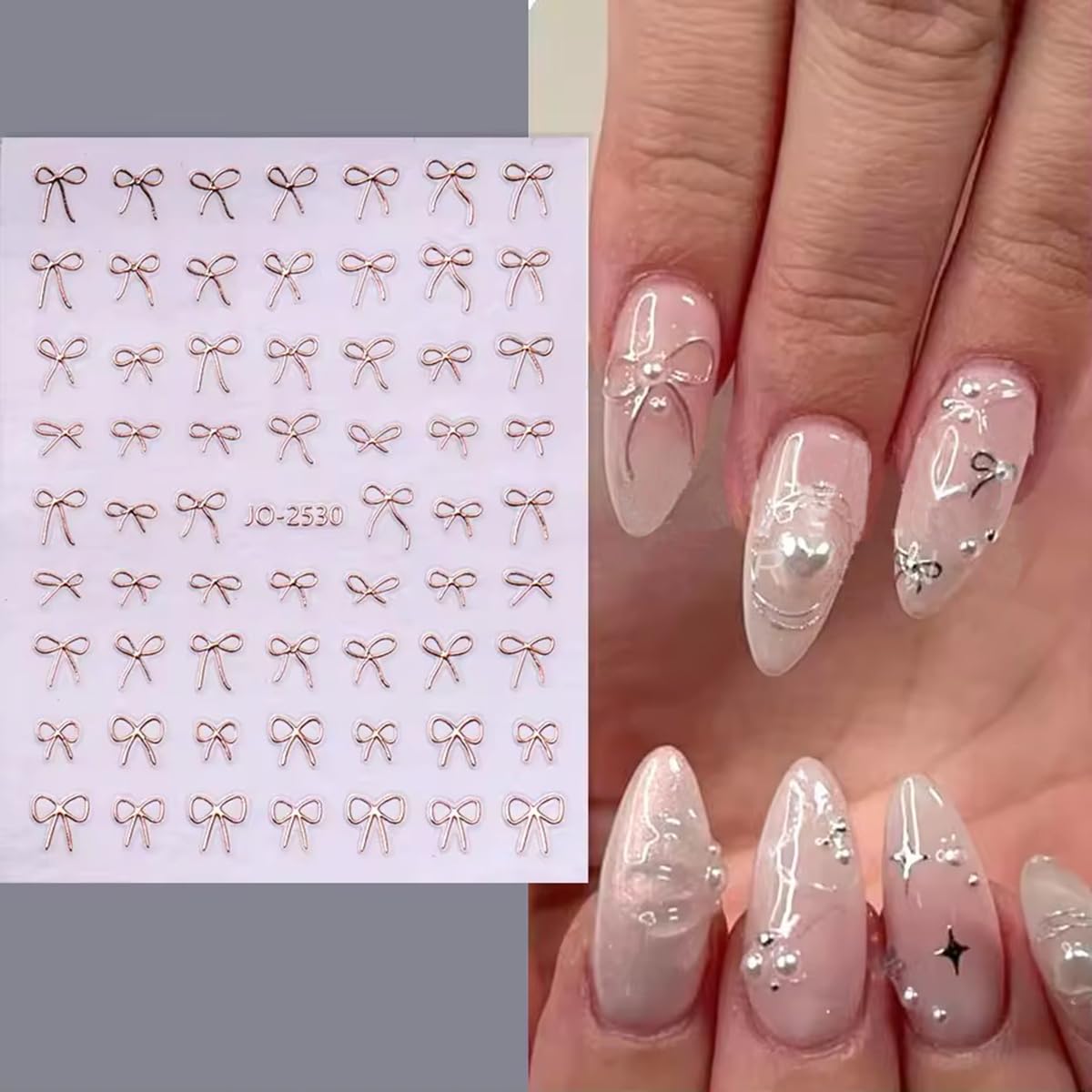 Powpop 3D self-adhesive decals provide a raised look for drama on nails.