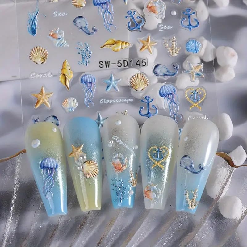 POWPOP 5D ocean life decals offer three-dimensional texture.
