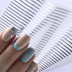 PowPop French design nail art stickers for elegant, salon-worthy nails.