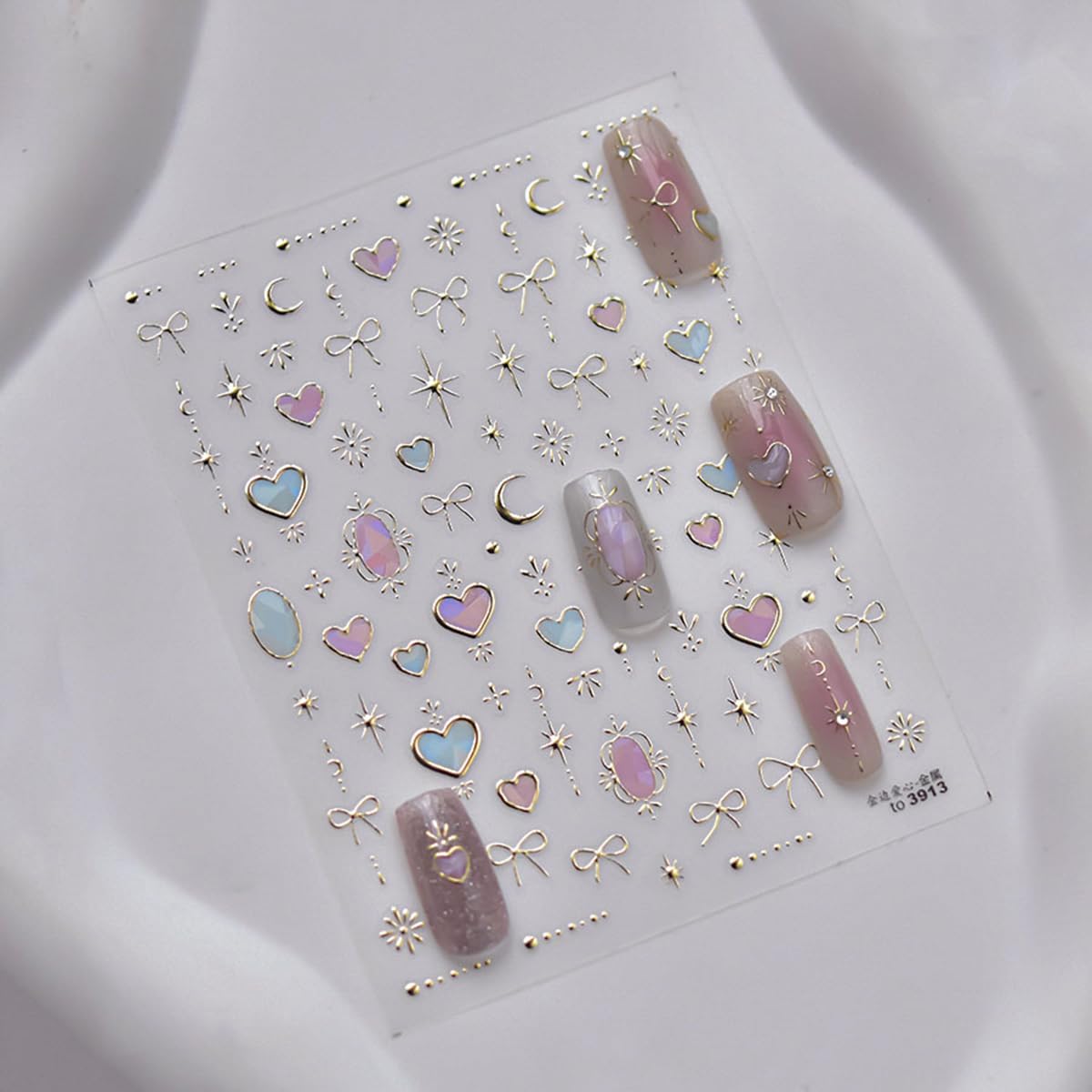 POWPOP Heart Moon wedding nail art elevates special occasion manicures.