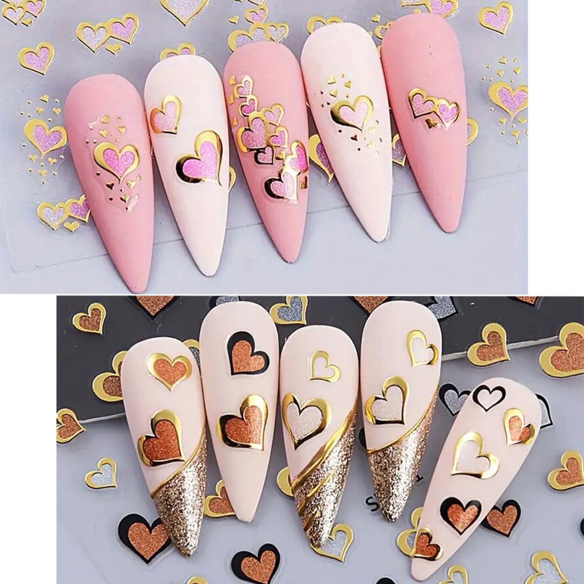 POWPOP lip heart decals easy to apply with tweezers
