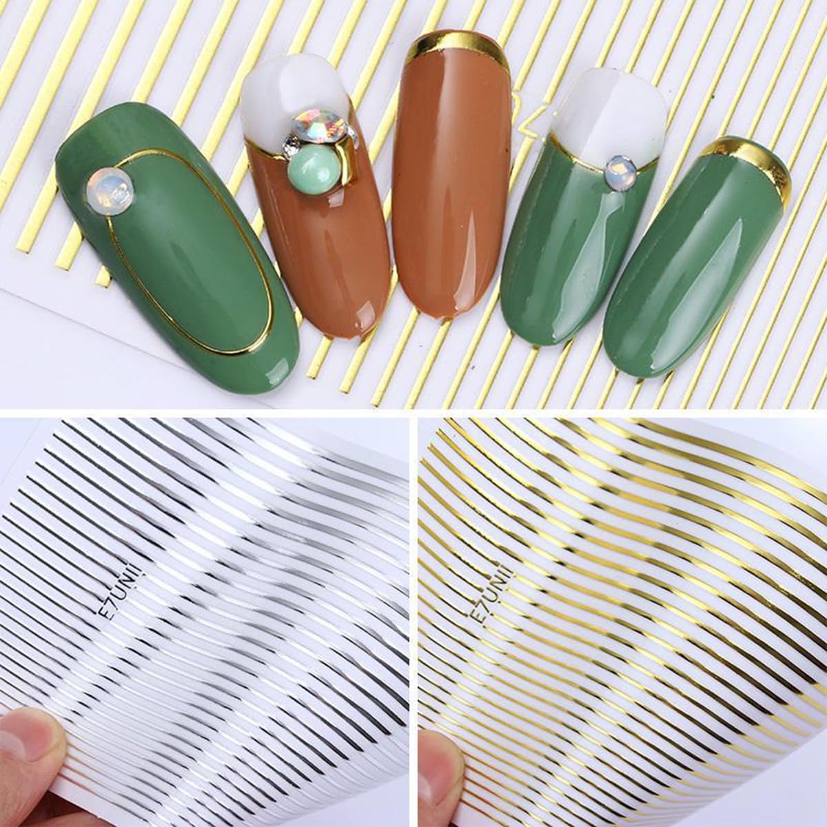 PowPop self-adhesive nail stickers simplify application and removal.