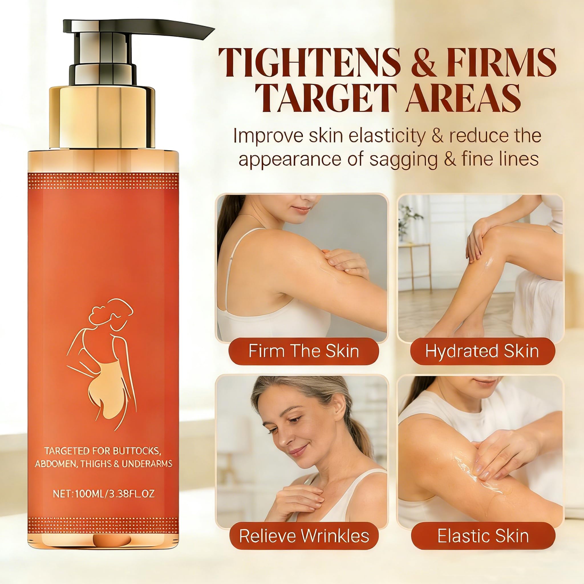 POYICGS Body Firming Oil application scene shows quick absorption without stickiness