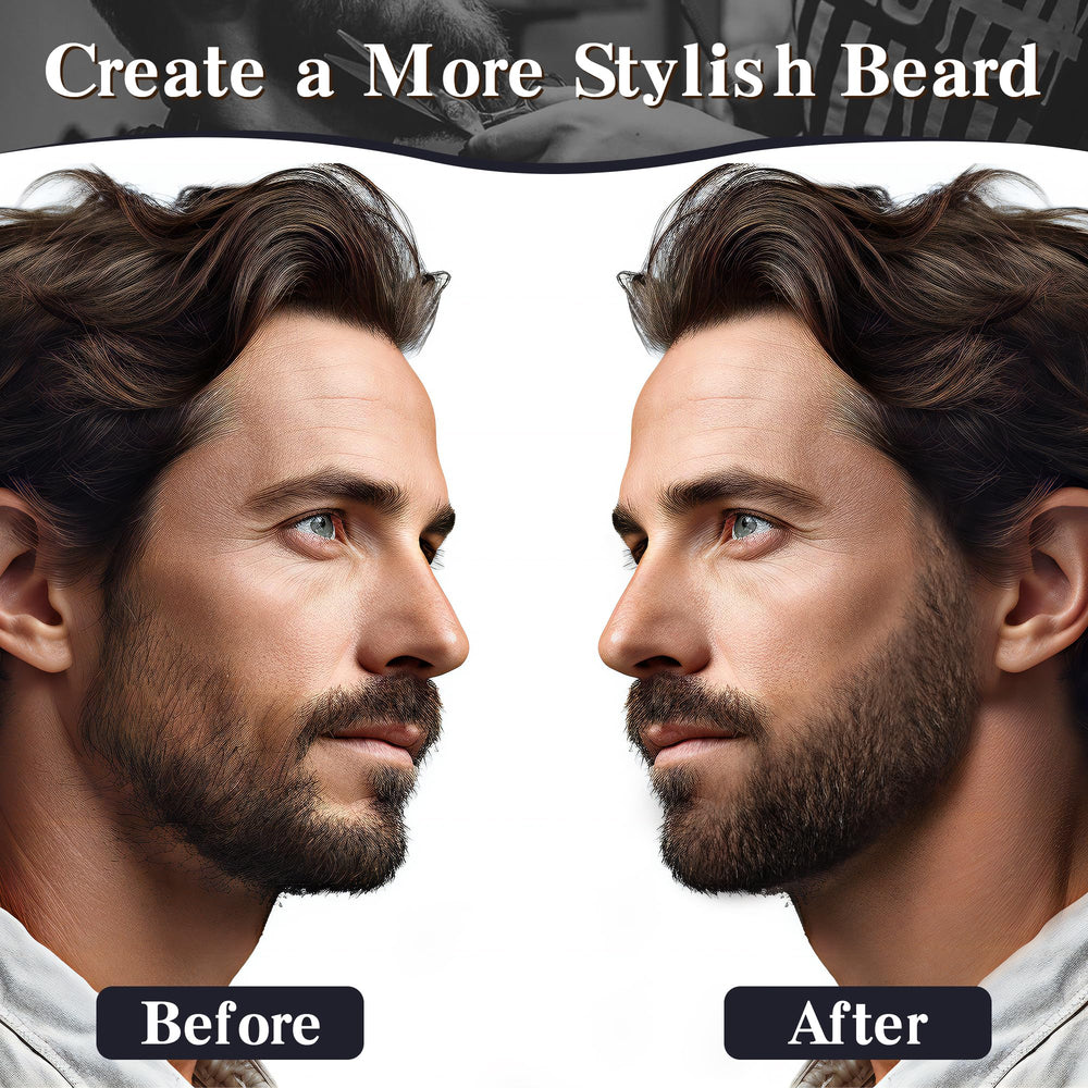 POZILAN bristle brush blends strokes for natural facial hair.