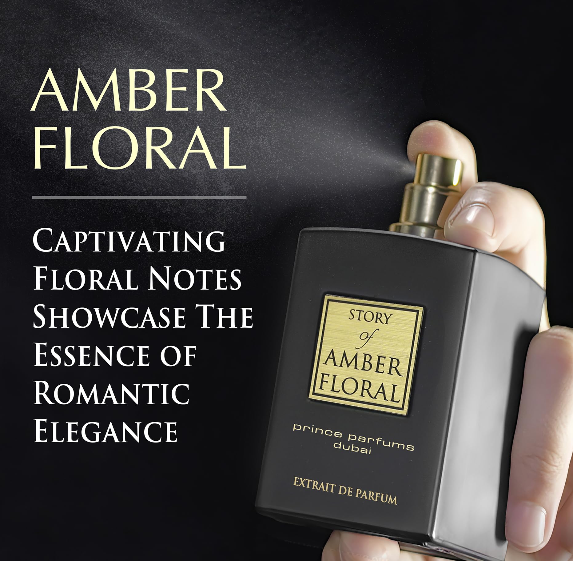 PP Prince Parfums Dubai Amber Floral color swatch previews jasmine and rose