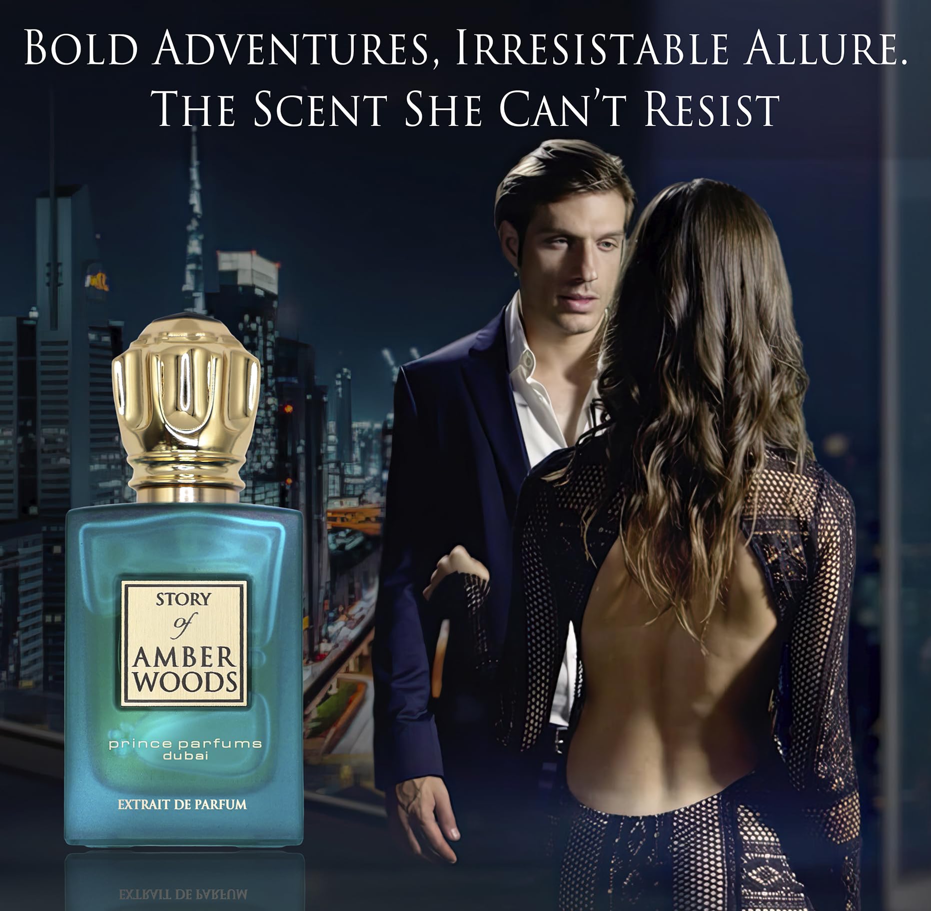 Prince Parfums Dubai Amber Woods cedar vetiver notes create refined masculine character.
