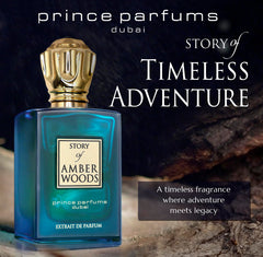 Prince Parfums Dubai Amber Woods spray application demonstrates balanced projection for daily luxury.