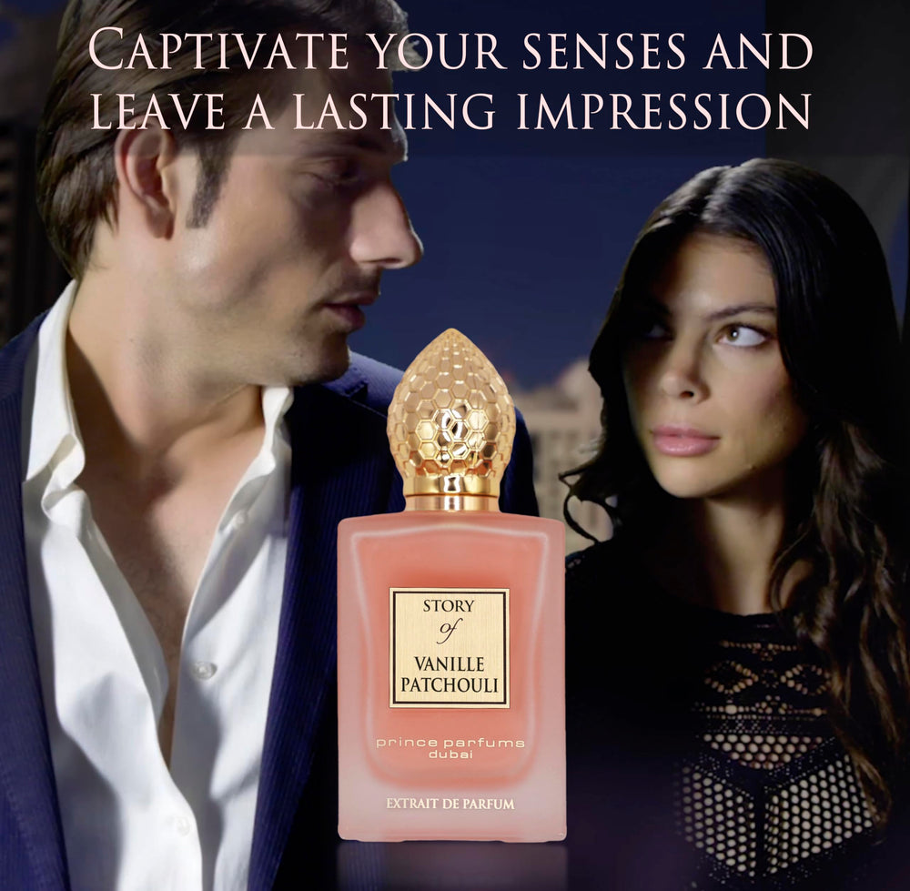 Prince Parfums Dubai Story of Vanille Patchouli spray offers day-to-night versatility