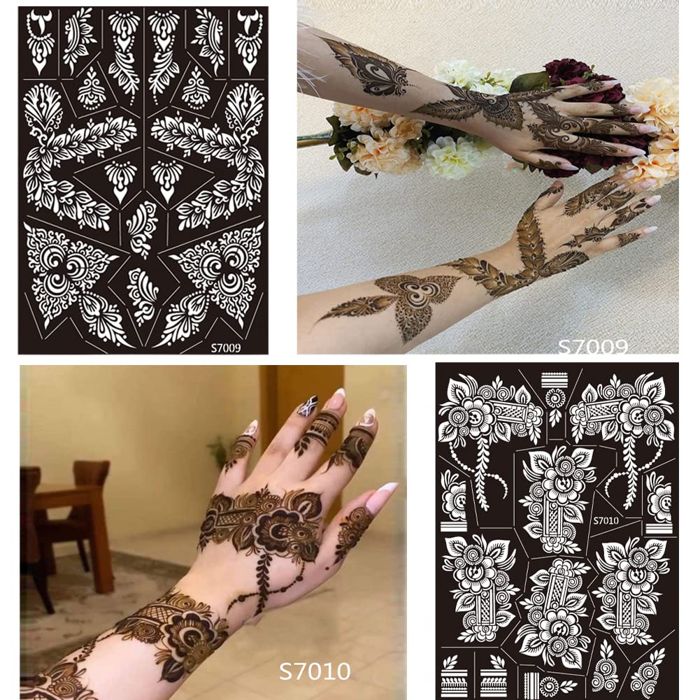 PPVWEY henna stencil arm pattern for elegant festival looks.