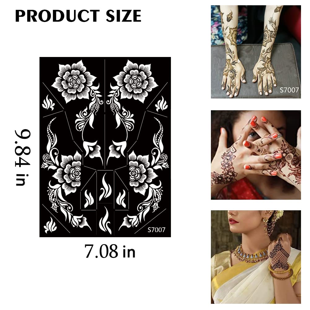 PPVWEY henna stencil forearm design for elegant festival looks.