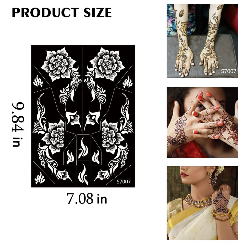 PPVWEY henna stencil forearm design for elegant festival looks.