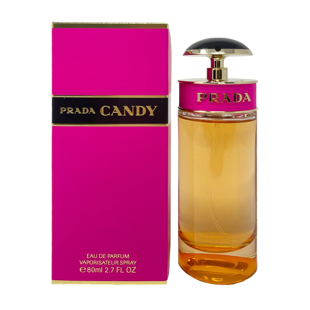 Prada Candy cap detail close-up, showcases playful gourmand vibe and premium feel.
