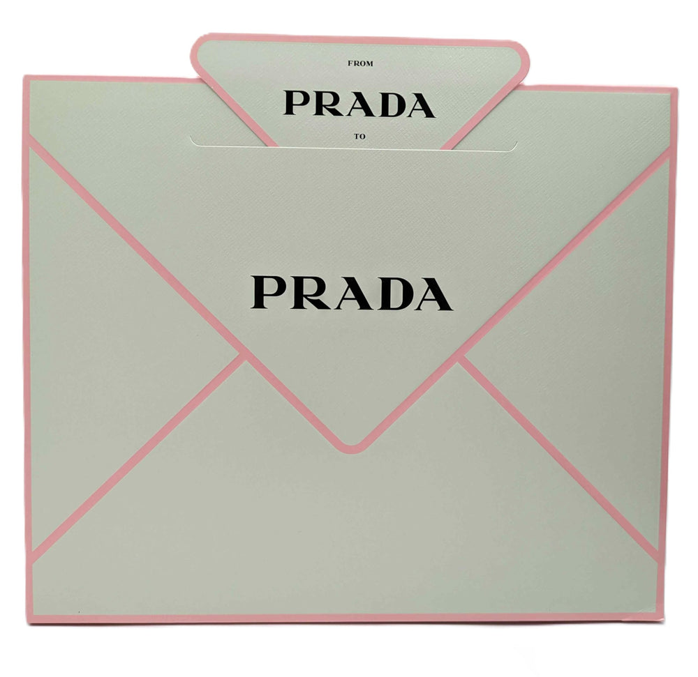 Prada Infusion Iris display angle captures the elegant fragrance setup