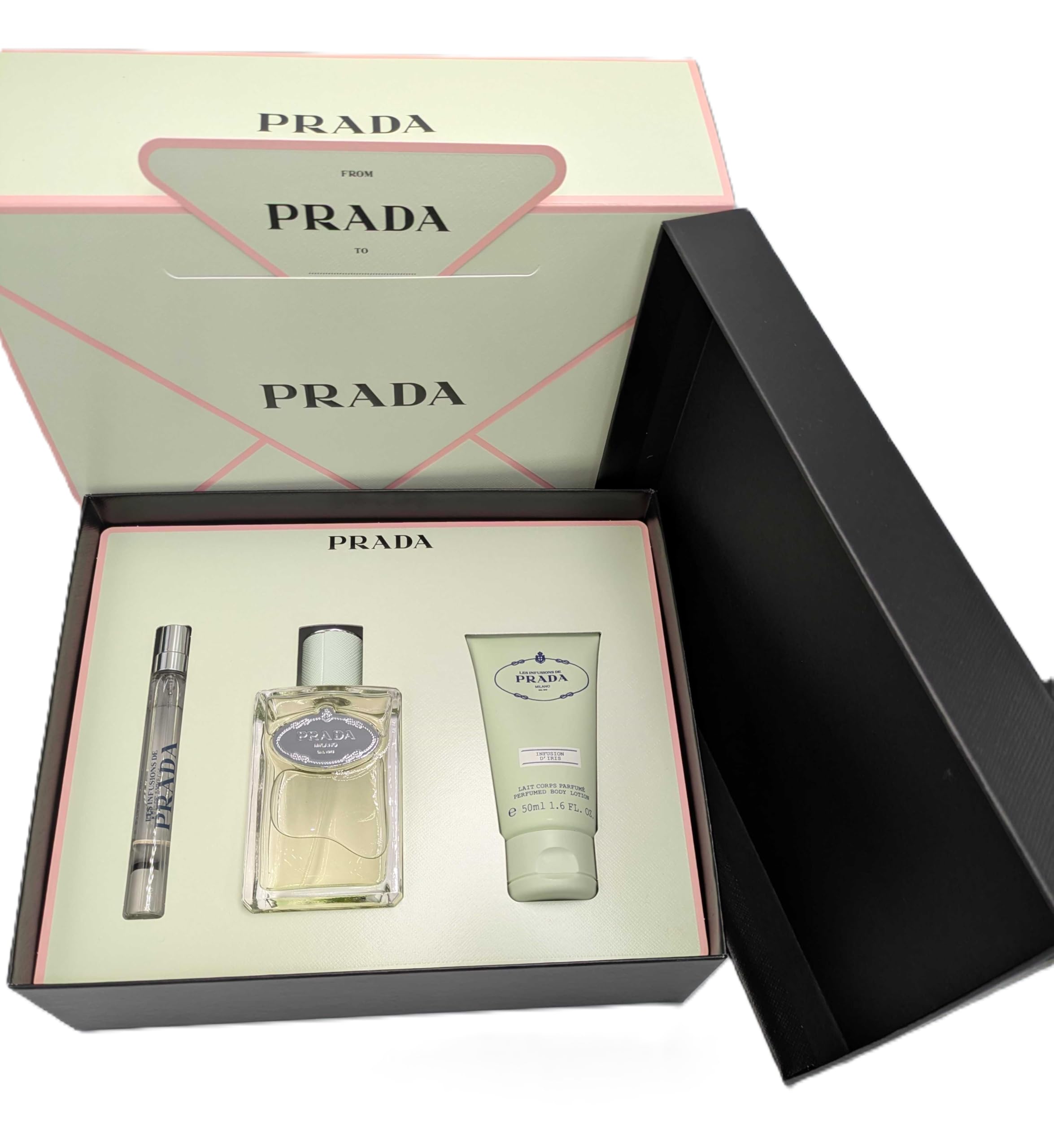 Prada Infusion Iris EDP bottle highlights luminous iris for everyday elegance
