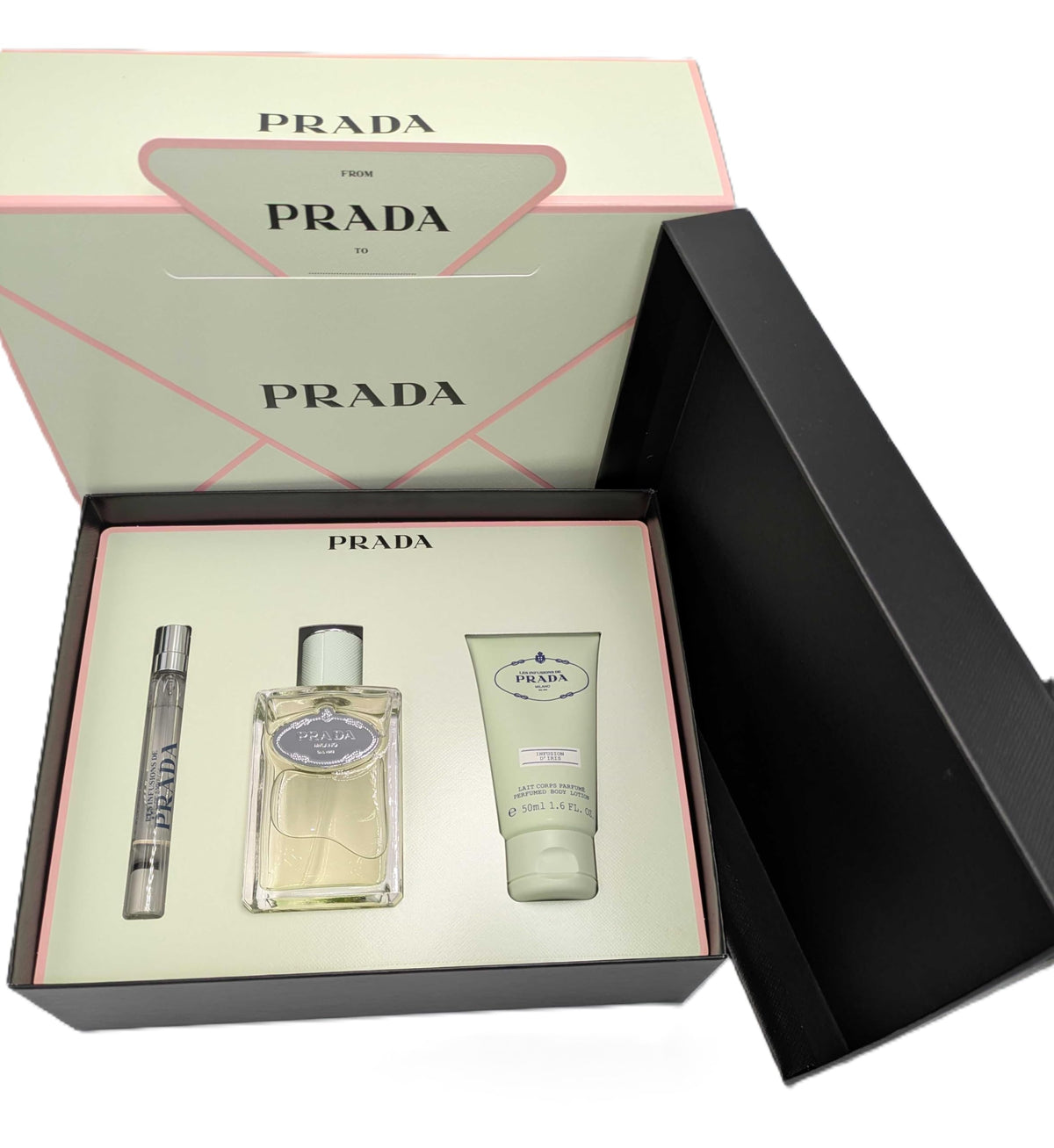 Prada Infusion Iris EDP bottle highlights luminous iris for everyday elegance
