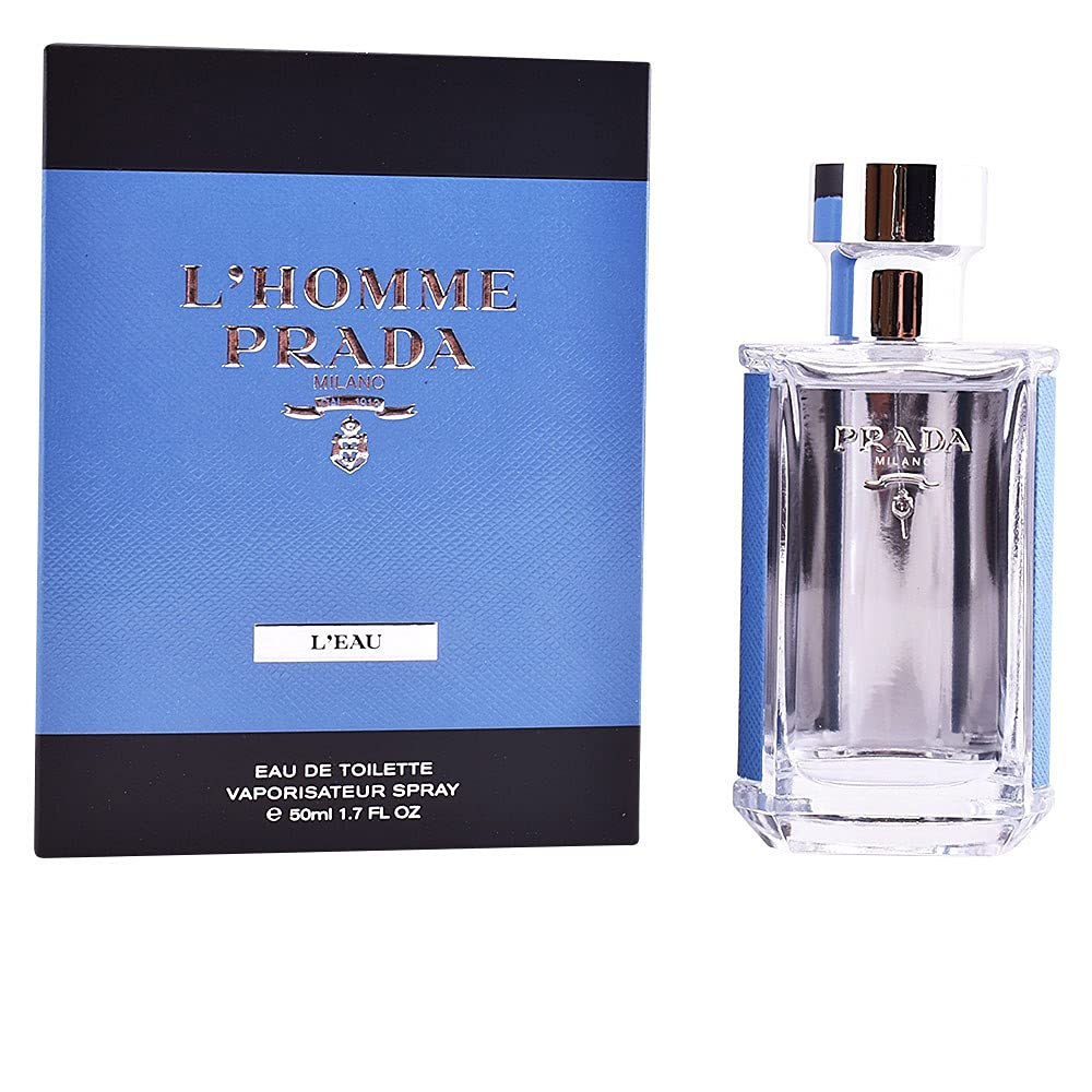 Prada L'Homme L'Eau bottle, compact 50ml for everyday freshness.