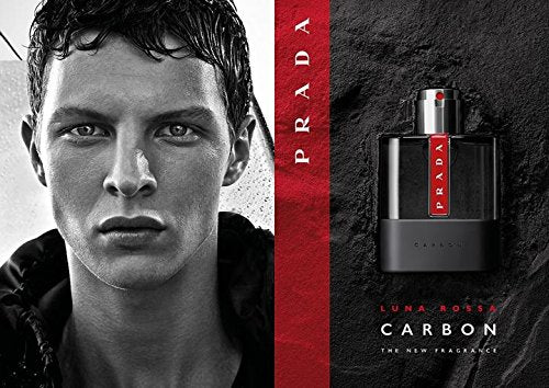Prada Luna Rossa CARBON bottle cap close-up highlights premium detailing.