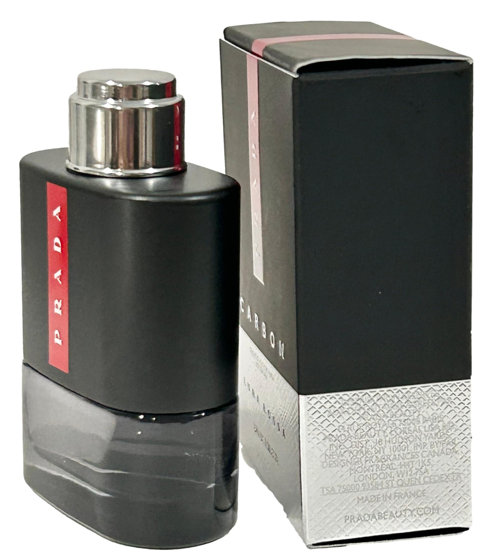 Prada Luna Rossa Carbon compact travel sample convenient for testing fragrance anywhere.