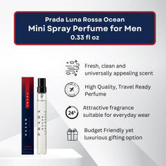 Prada Luna Rossa Ocean Le Parfum packaging close-up with premium design