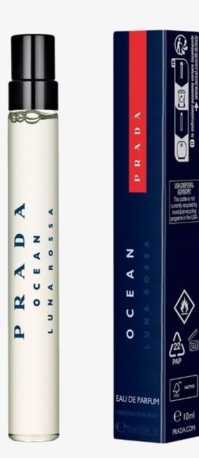 Prada Ocean Luna Rossa bottle-pour; bright citrus opening with warm depth.