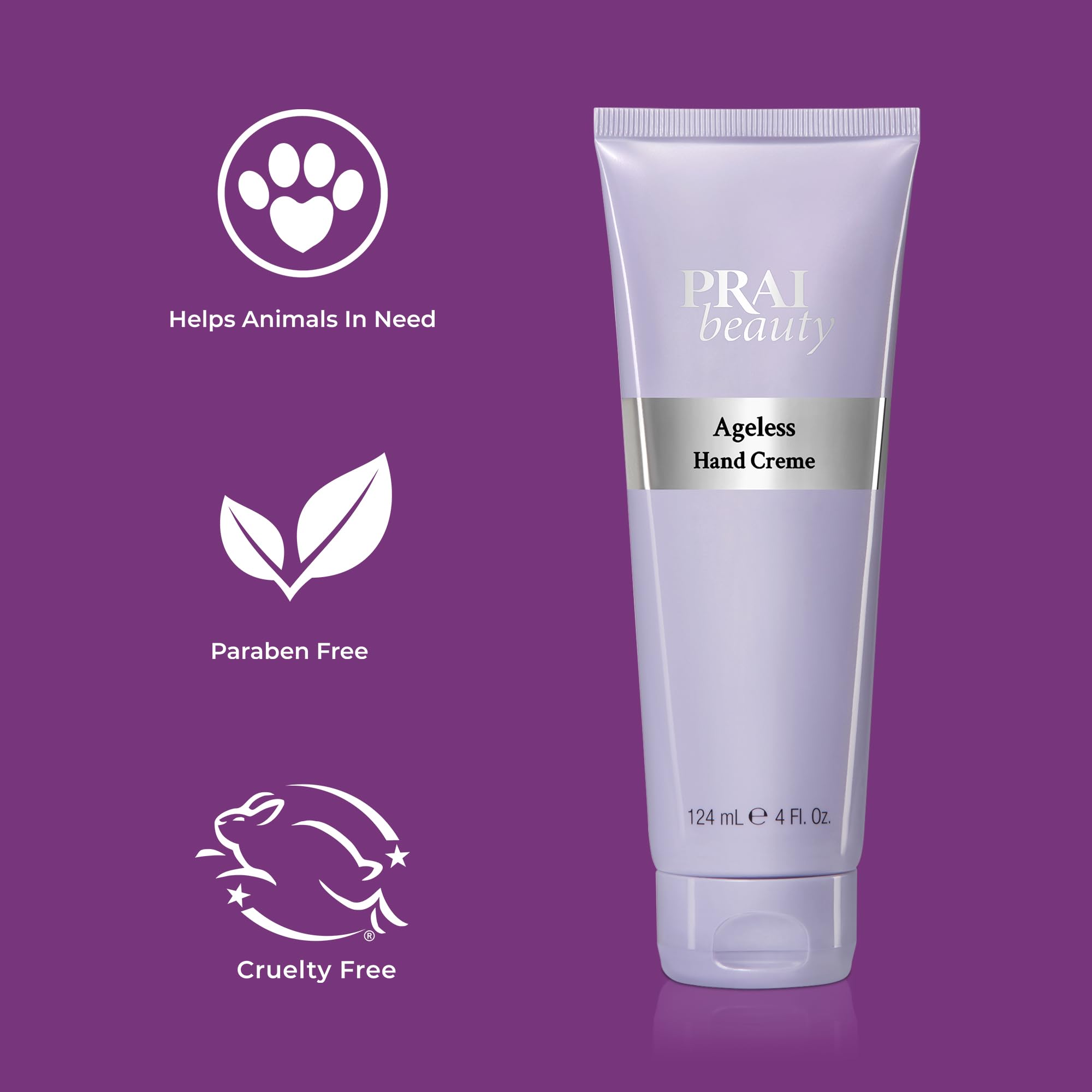 Travel-size PRAI Hand Cream tube ideal for on-the-go moisture