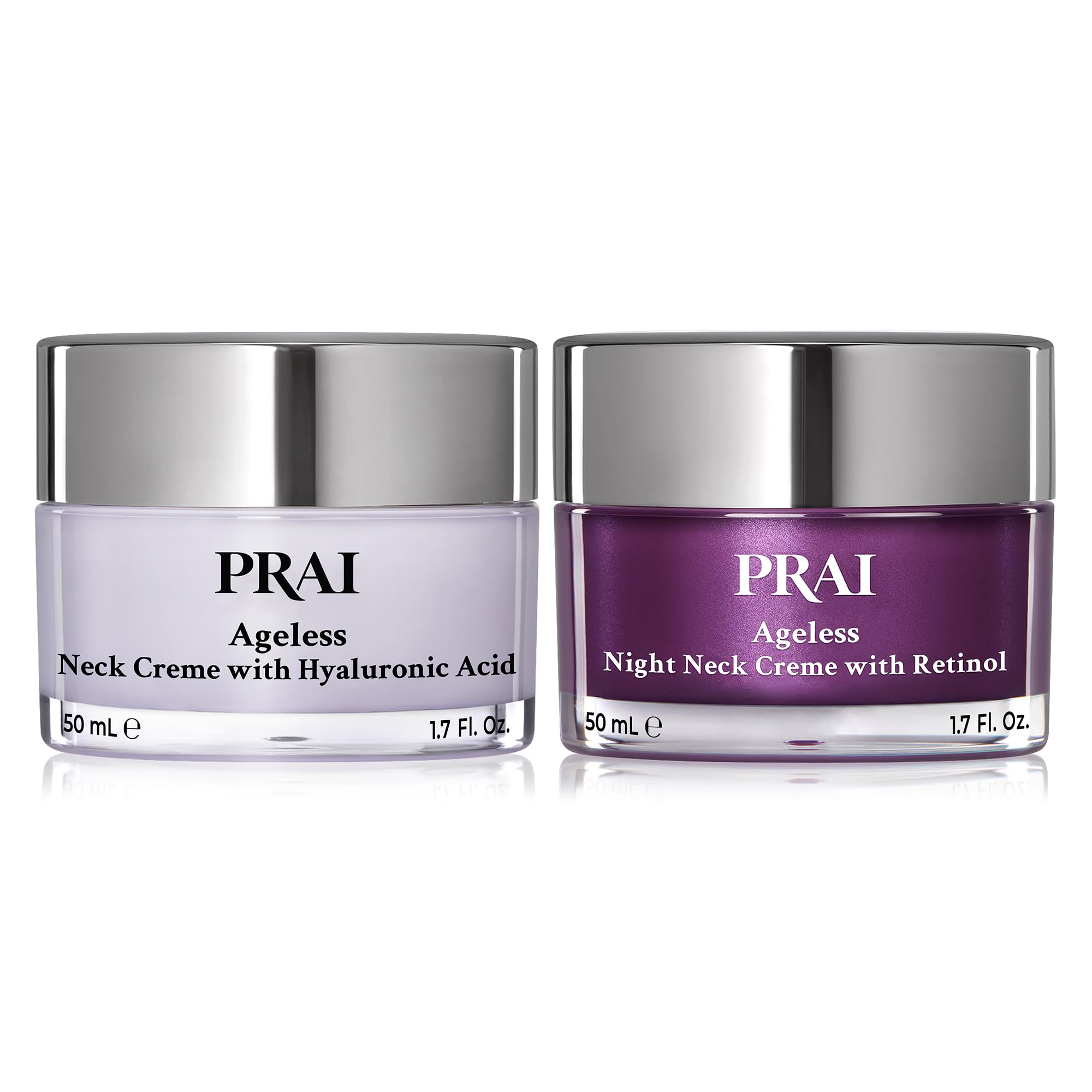PRAI Beauty Ageless Neck Set interior view shows full collection.