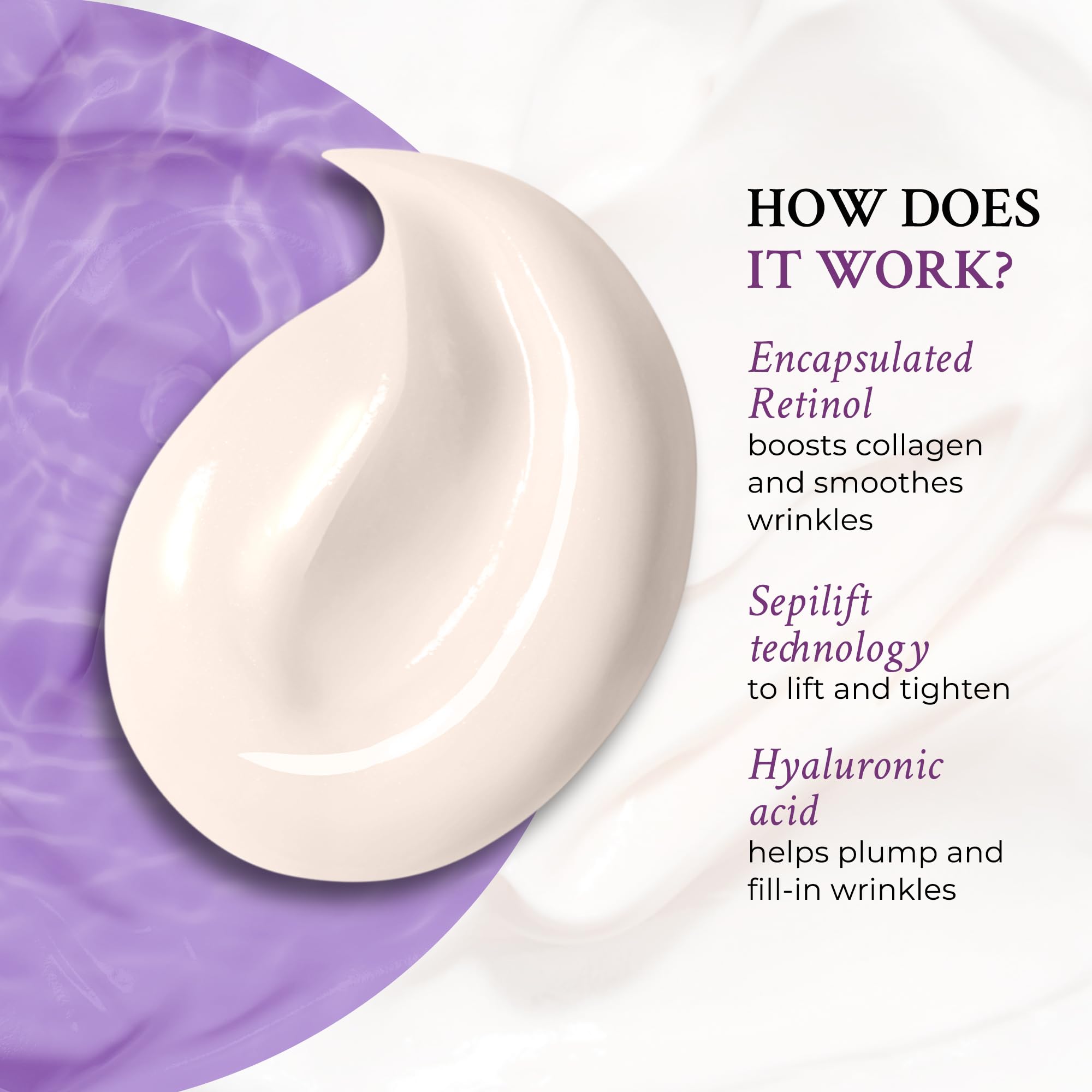 PRAI Beauty Encapsulated Retinol smoothing closeup with wrinkle reduction emphasis