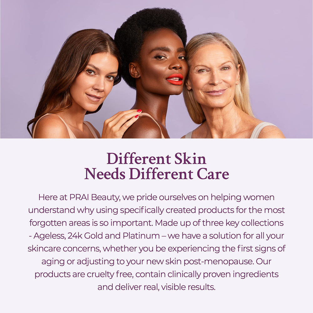PRAI Platinum night serum promotes a glowing, nourished complexion