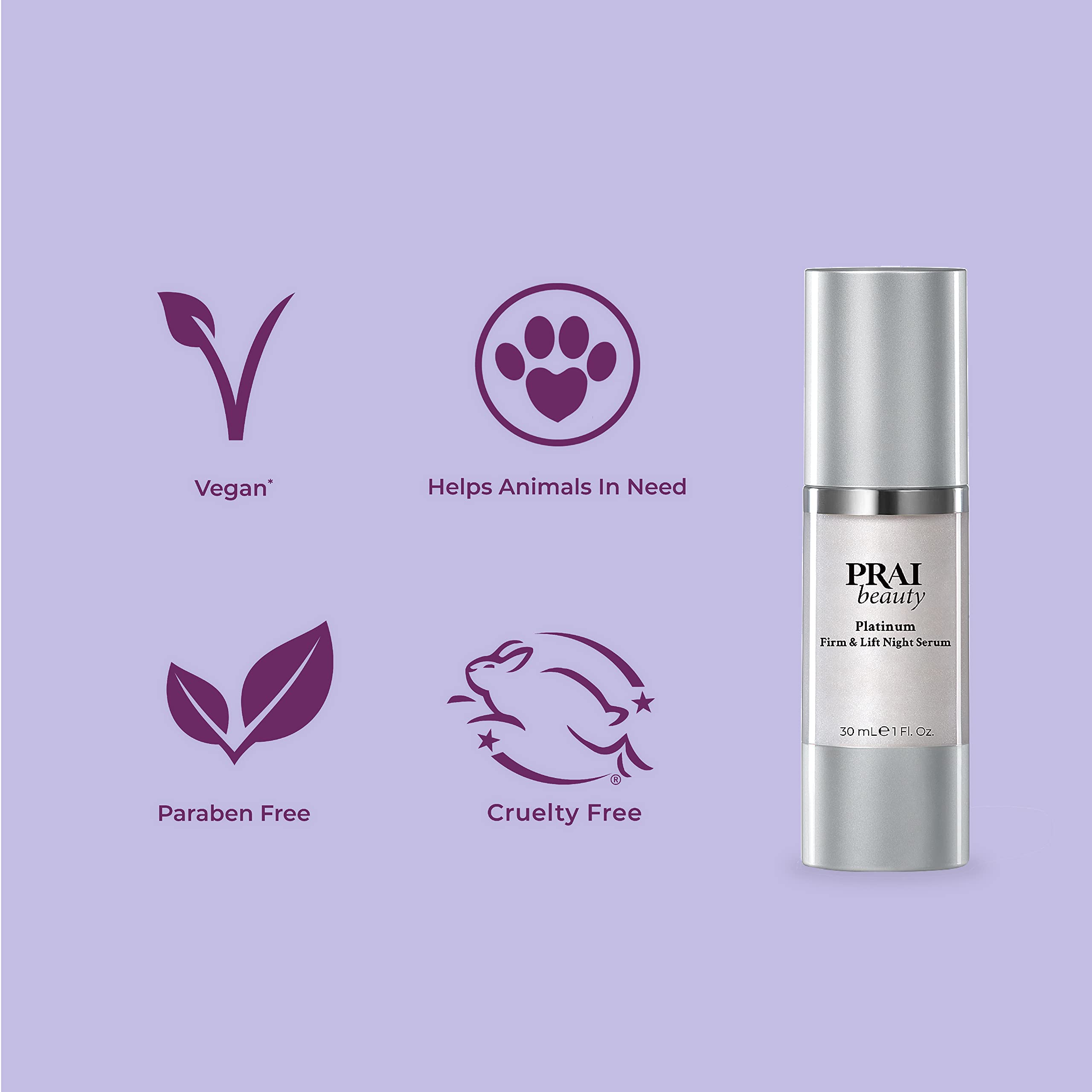 Evening skincare routine with PRAI serum for a refreshed look