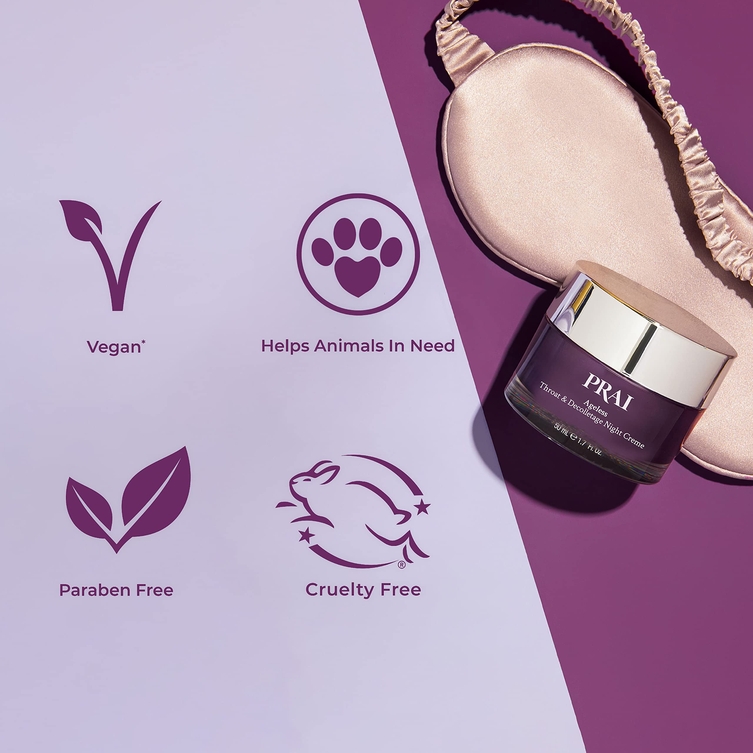 PRAI Beauty Wellagyl hydration and firming closeup on neck area