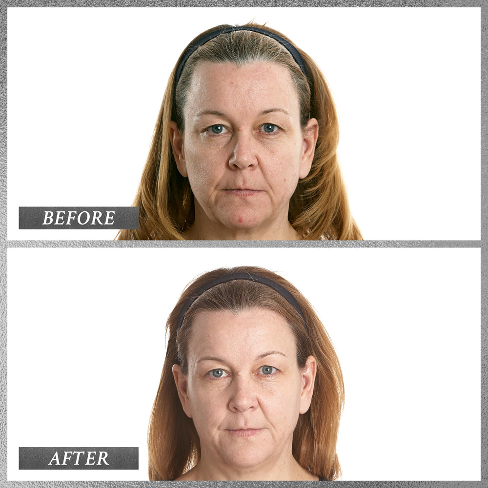 PRAI Platinum Firm & Lift Night Creme application swatch shows smooth, quick-absorption texture.