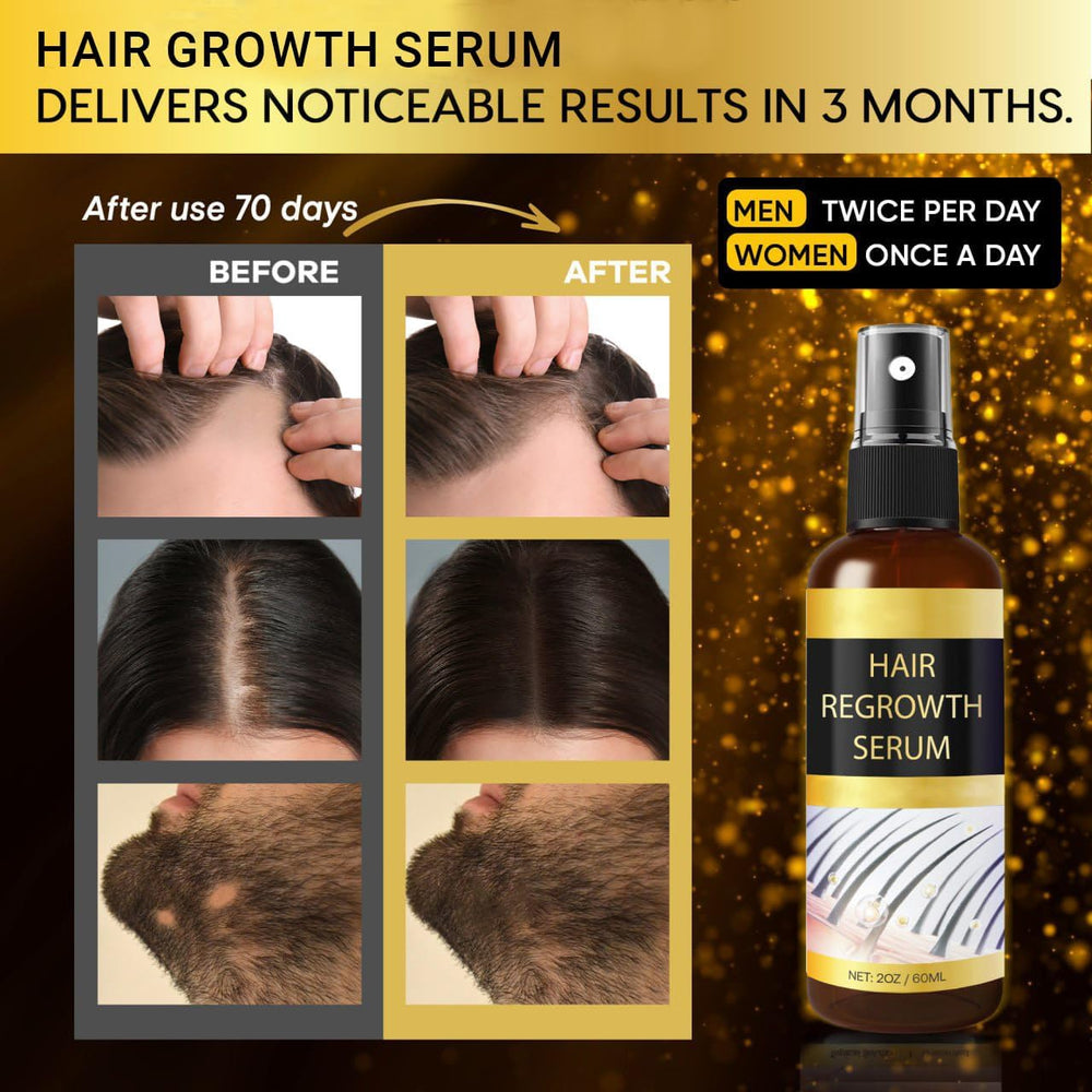 Praiasol Hair Growth Oil Spray applied to the scalp promotes even absorption.